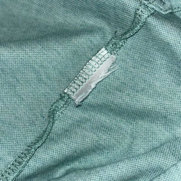 Travis Mathew Oh Snap Polo Shirt Mens Large L Heather Beryl Green Striped Casual - Picture 8 of 10